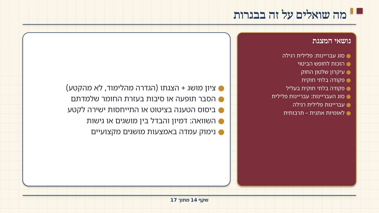 שקף 14: מה שואלים על זה בבגרות