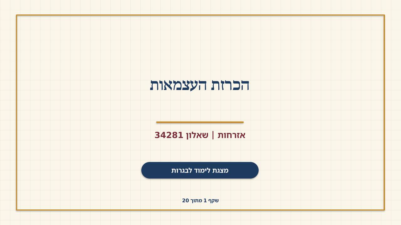 שקף 1: הכרזת העצמאות