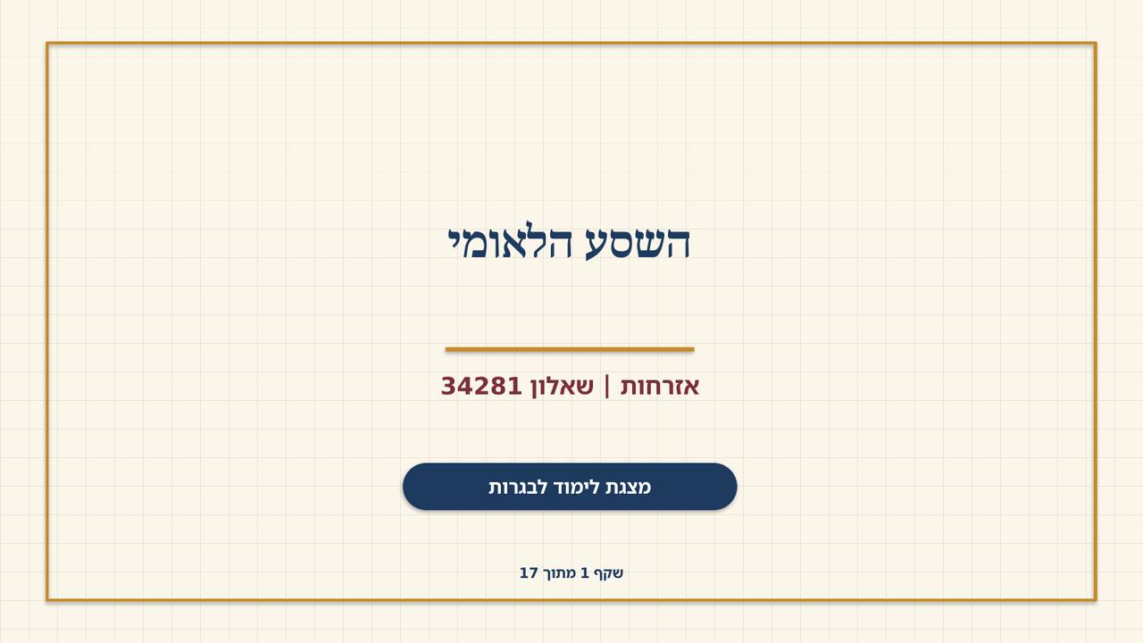 שקף 1: השסע הלאומי
