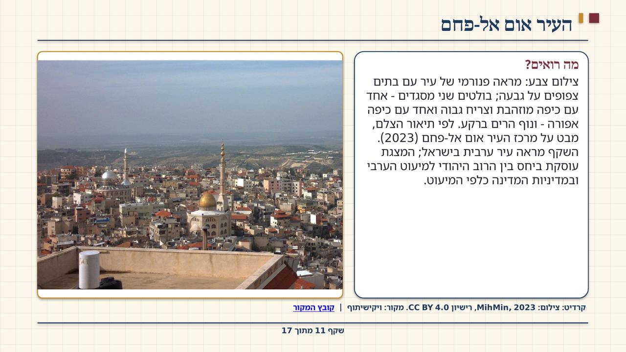שקף 11: העיר אום אל-פחם