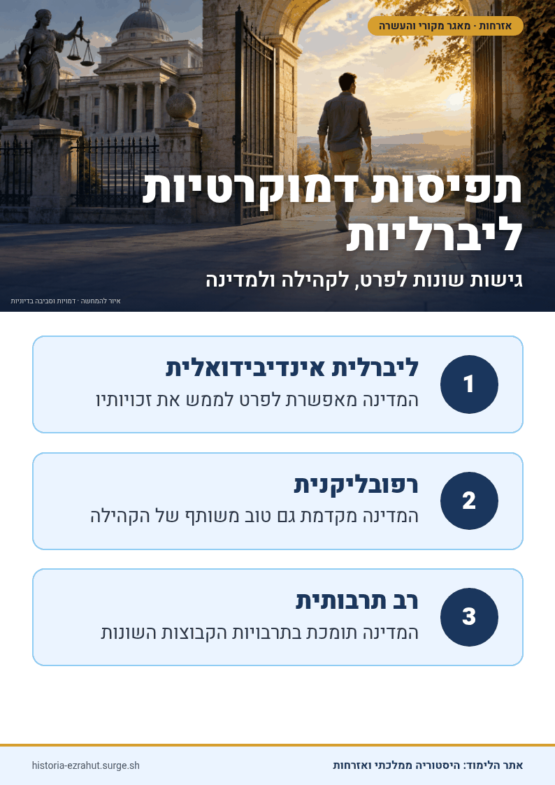 שלט לימוד: תפיסות דמוקרטיות ליברליות