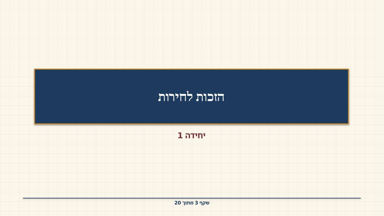 שקף 3: הזכות לחירות