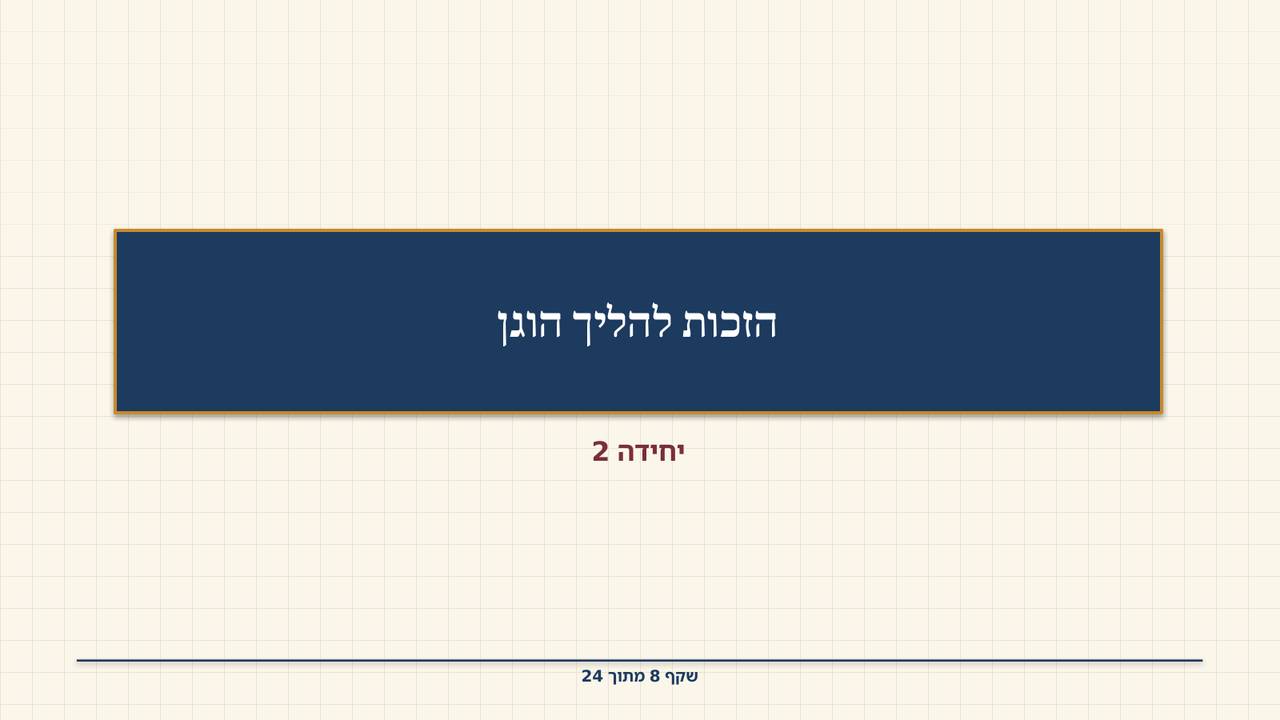 שקף 8: הזכות להליך הוגן