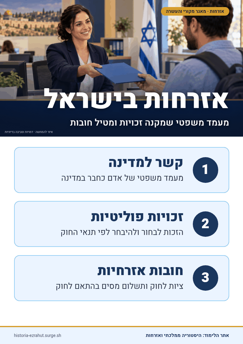 שלט לימוד: האזרחות במדינת ישראל