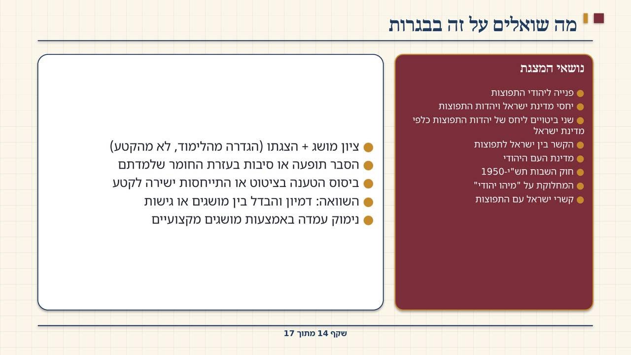 שקף 14: מה שואלים על זה בבגרות