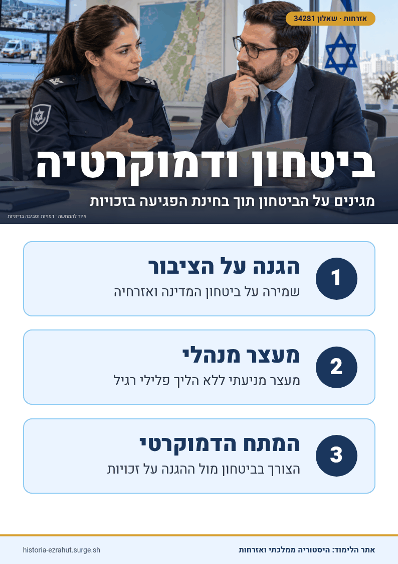 שלט לימוד: ביטחון ודמוקרטיה