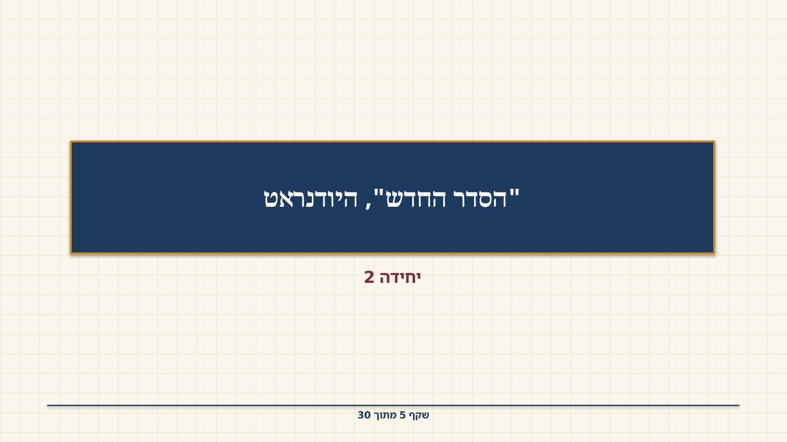 שקף 5: "הסדר החדש", היודנראט