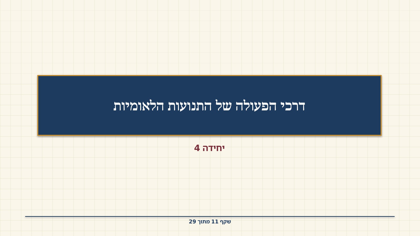 שקף 11: דרכי הפעולה של התנועות הלאומיות