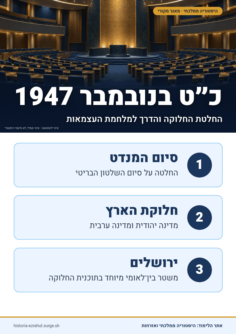 שלט לימוד: החלטת כ"ט בנובמבר 1947, מלחמת העצמאות