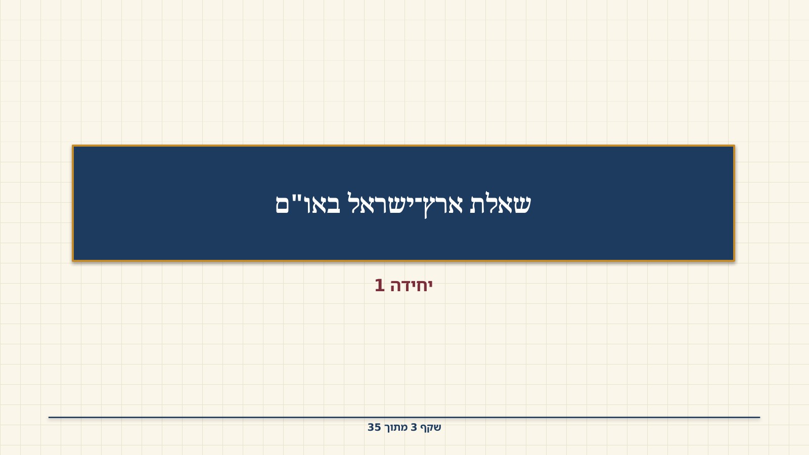 שקף 3: שאלת ארץ־ישראל באו"ם