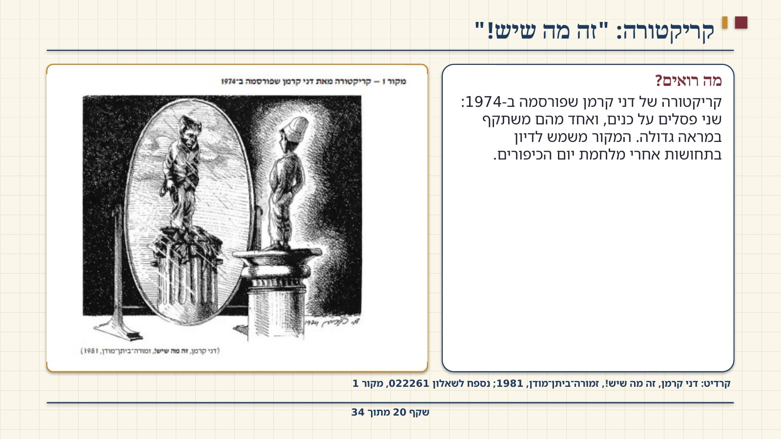 שקף 20: קריקטורה: "זה מה שיש!"