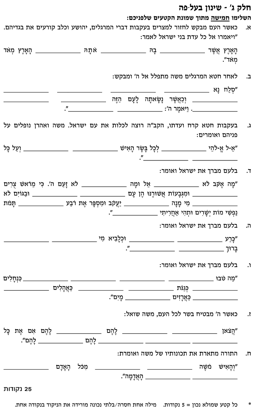 [ראמ"ה 2004] · חלק ג' – שינון בעל פה