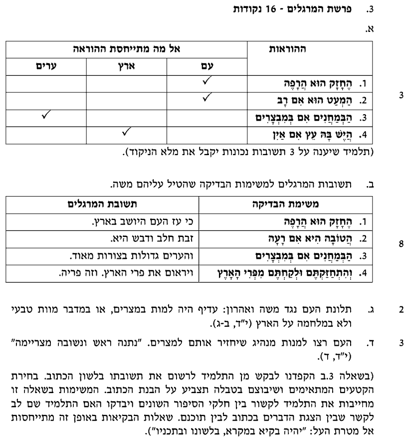 מחוון [ראמ"ה 2004] · שאלה 3