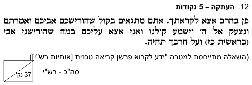 מחוון [ראמ"ה 2003] · שאלה 12