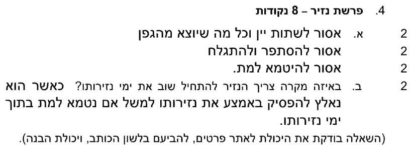 מחוון [ראמ"ה 2003] · שאלה 4