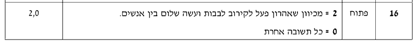 מחוון [ראמ"ה 2013] · שאלה 16