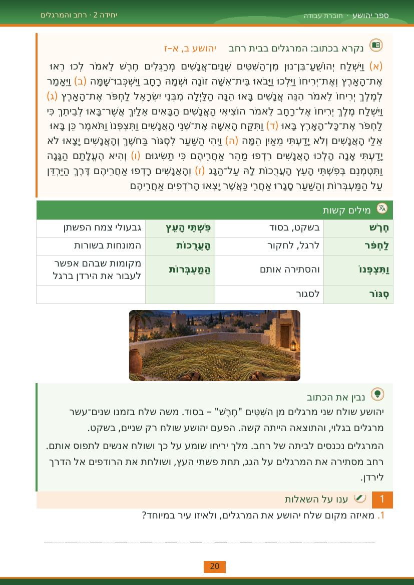 עמוד 20 מתוך החוברת