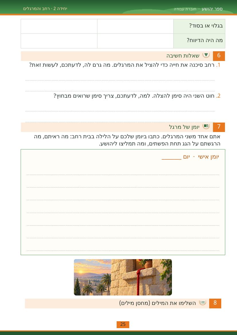 עמוד 25 מתוך החוברת