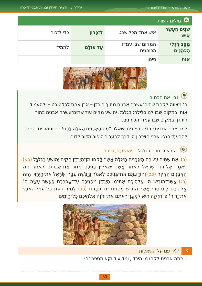 עמוד 30 מתוך החוברת