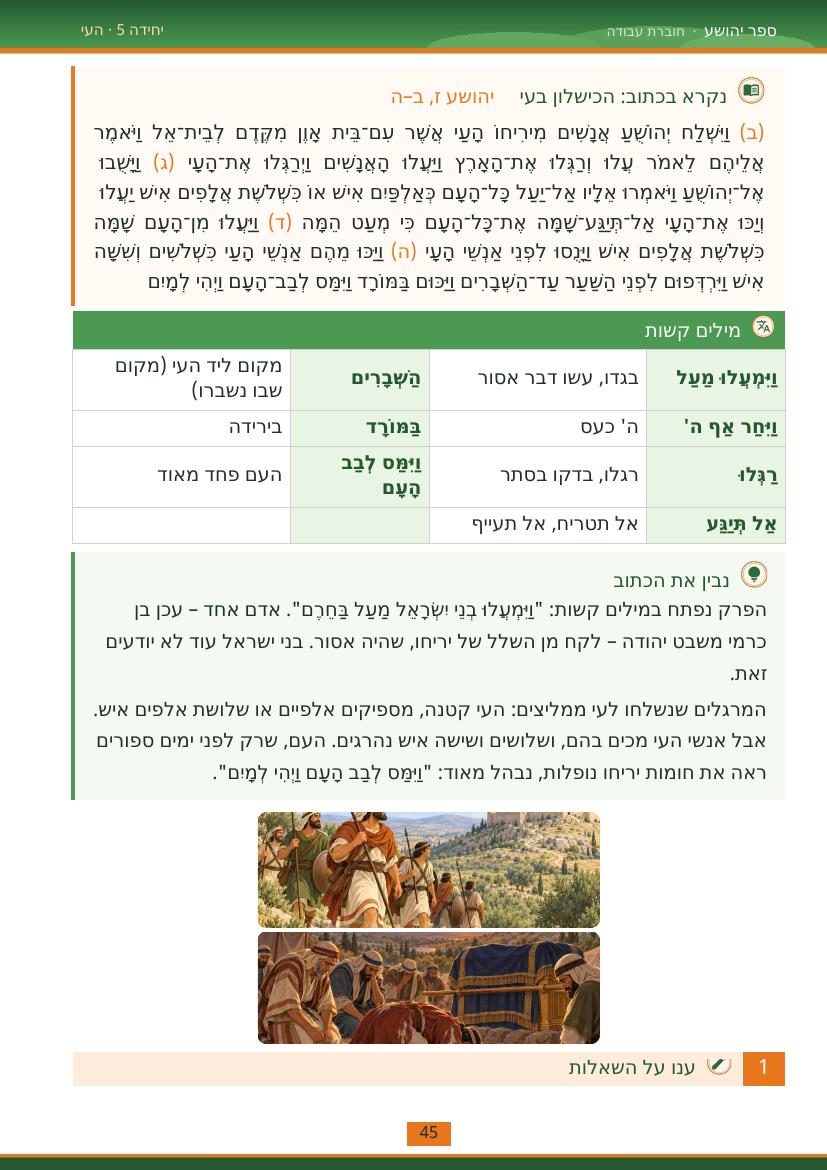 עמוד 45 מתוך החוברת