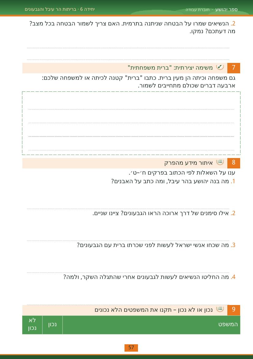 עמוד 57 מתוך החוברת