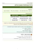עמוד ראשון: גידול האוכלוסייה ומבנה הגילים – דף סיכום